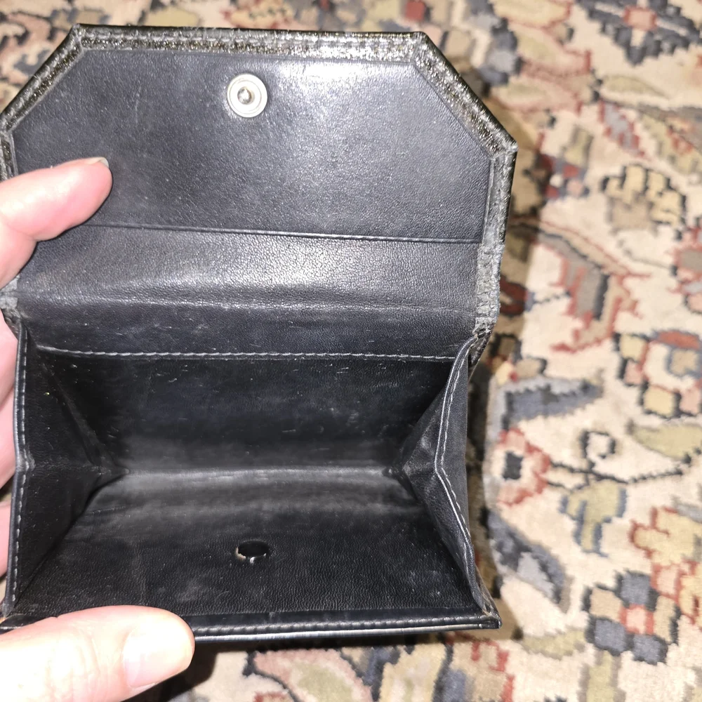 Loewe Black Leather Zip Around Wallet